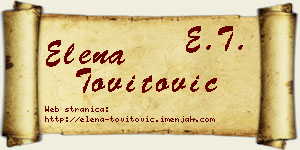 Elena Tovitović vizit kartica